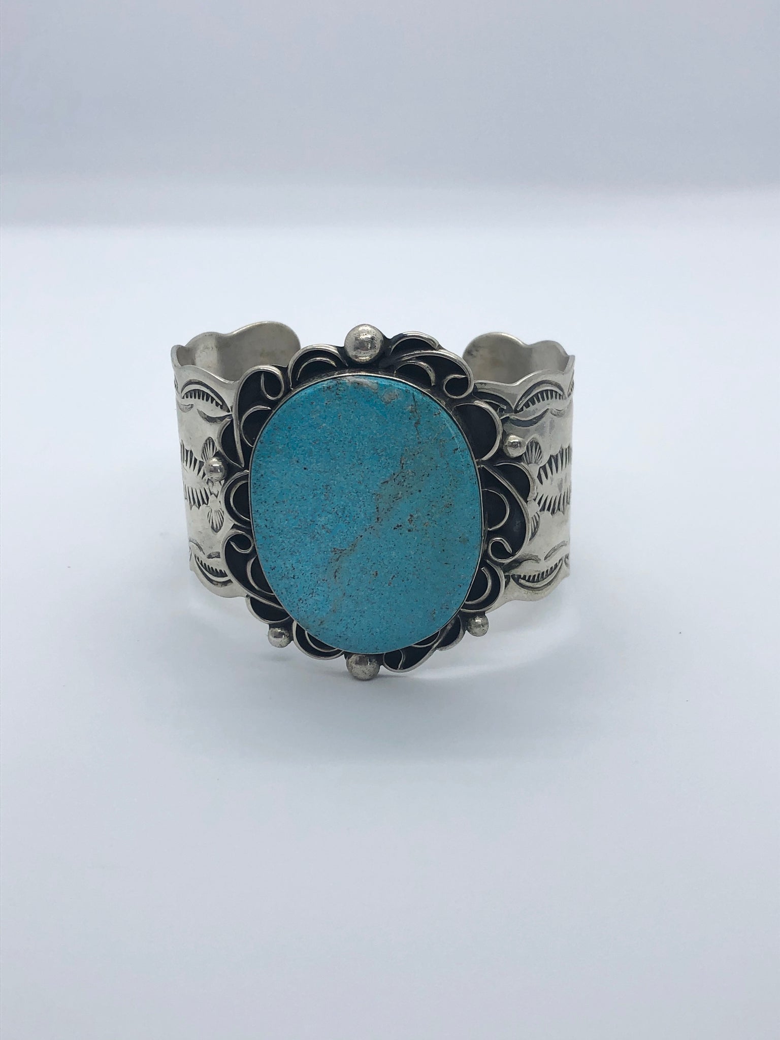 Turquoise and Sterling Silver Cuff