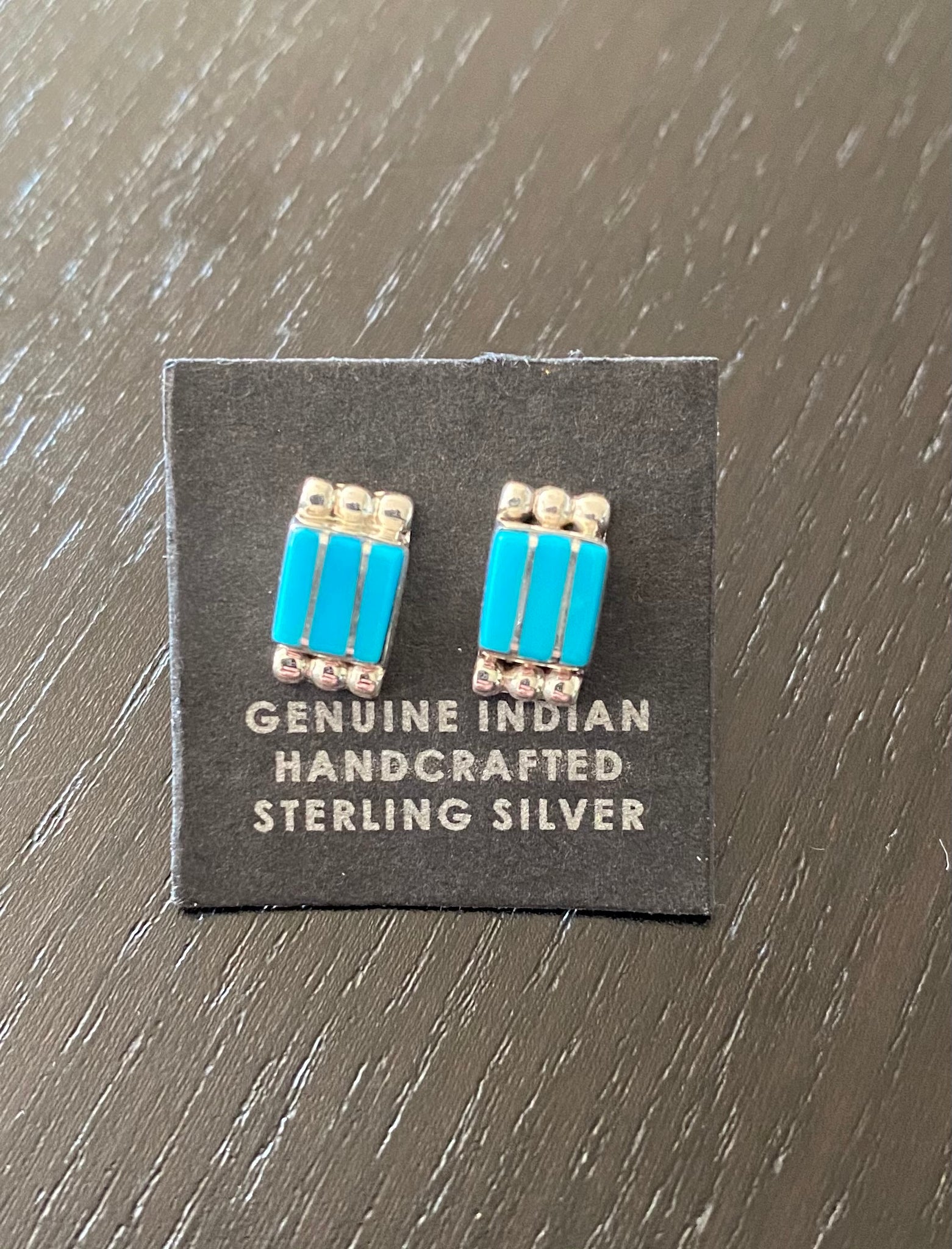 Turquoise Square stud earrings