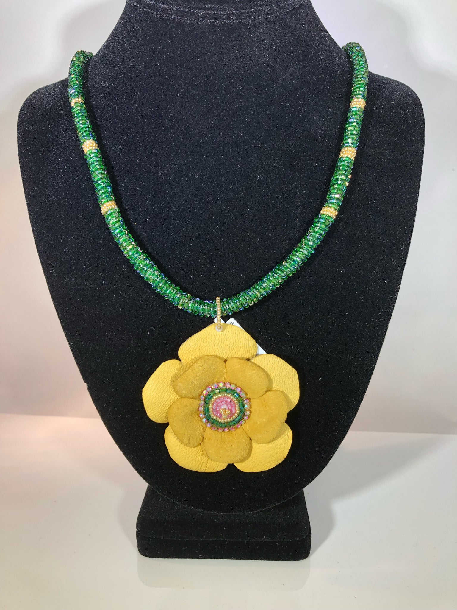 Indian Blanket Flower Necklace Sterling Silver | Esquivel and Fees |  Handmade Charm and Jewelry Designs