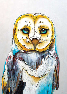 Barn Owl Art Card